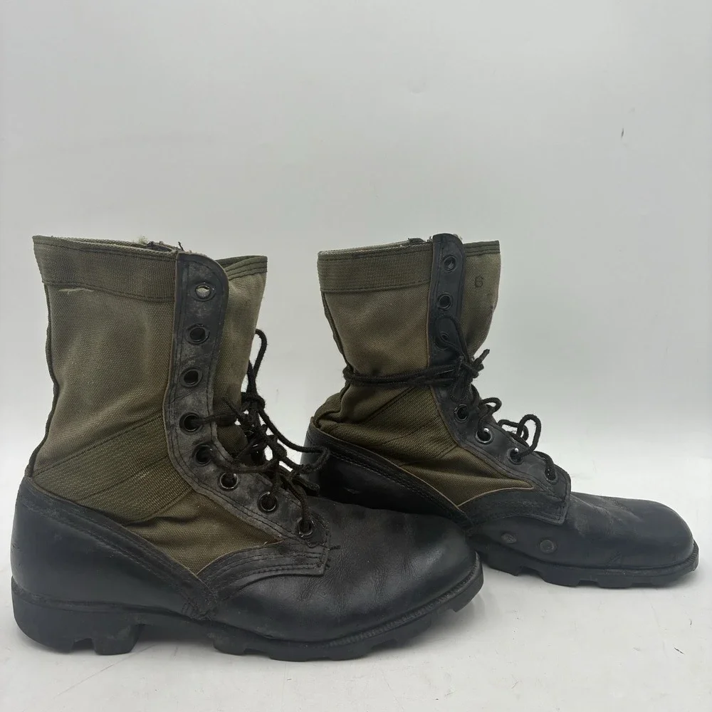 Vintage 80s RO Search Jungle Military Combat Boots Spike Protective Mens Size 6R